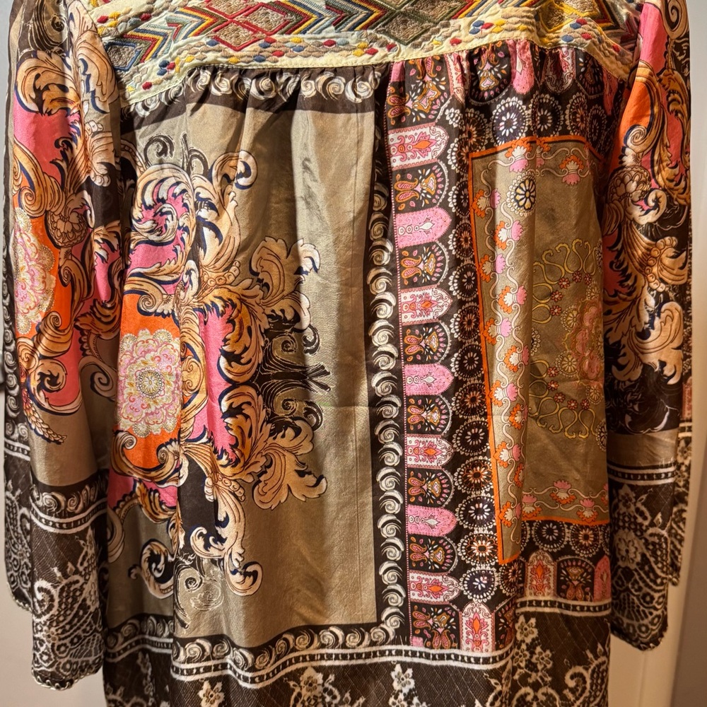 NWT - Johnny Was silk/embroidered Flora - Picture 9 of 16